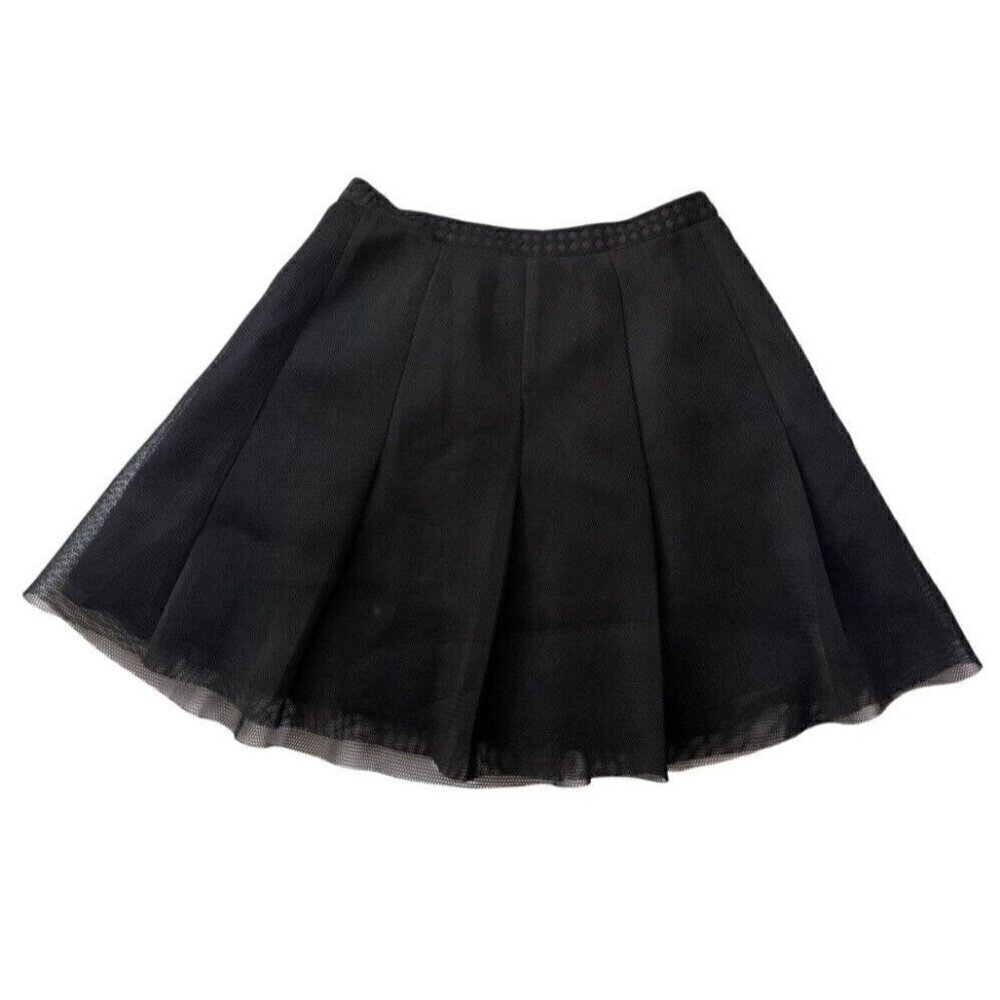 Nasty Gal Moon Black Womens Mesh She Bop A line Skirt Size S A33 - Picture 2 of 12